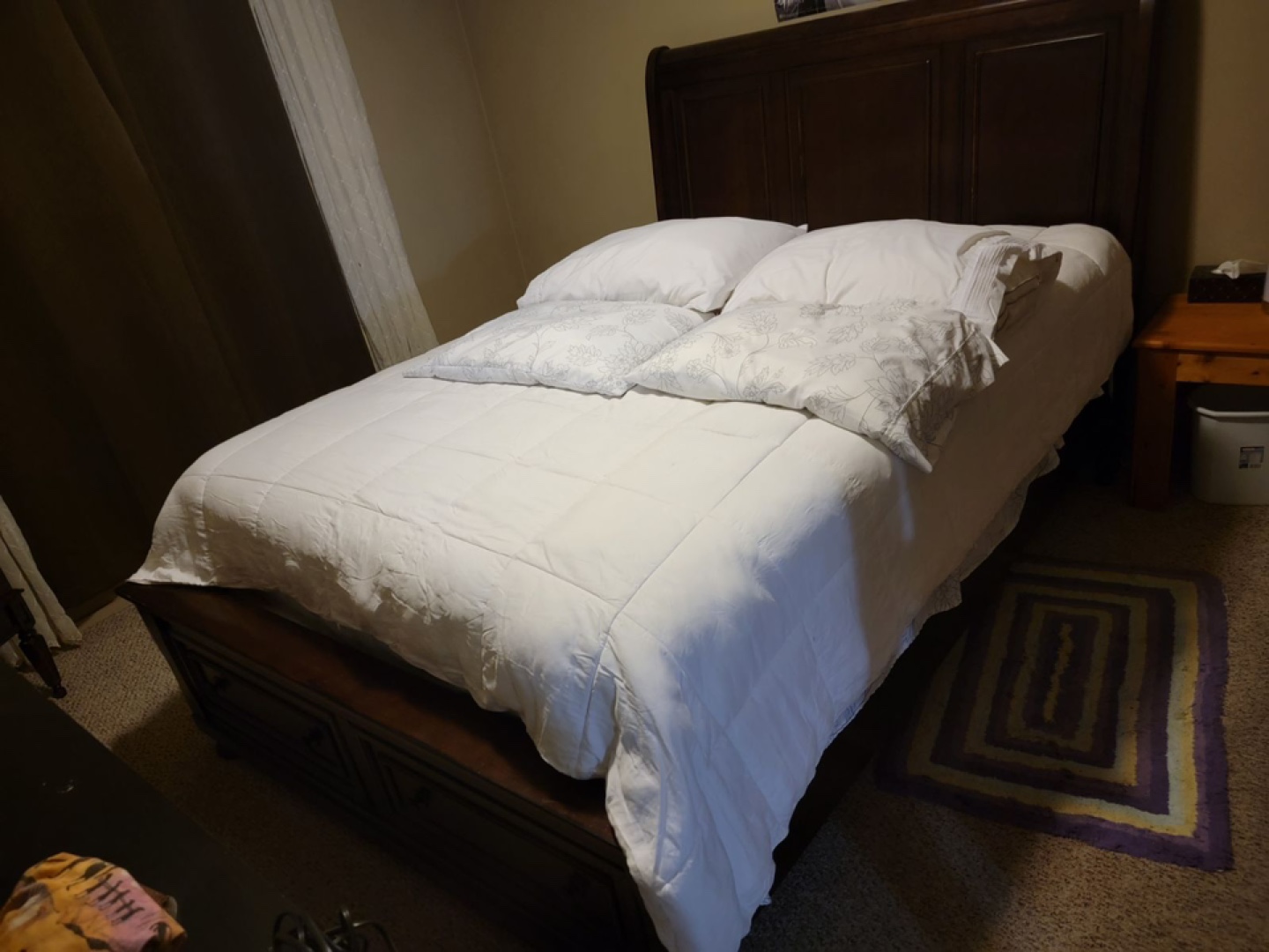 Queen Size Bed Frame with Storage