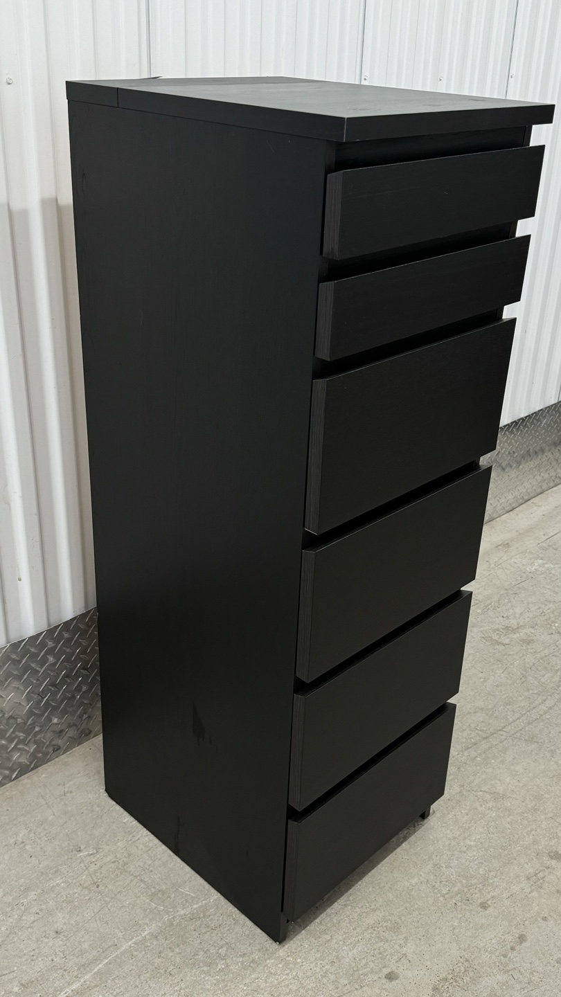 IKEA MALM Tall Dresser BALCK  6 Shelves. - photo 4