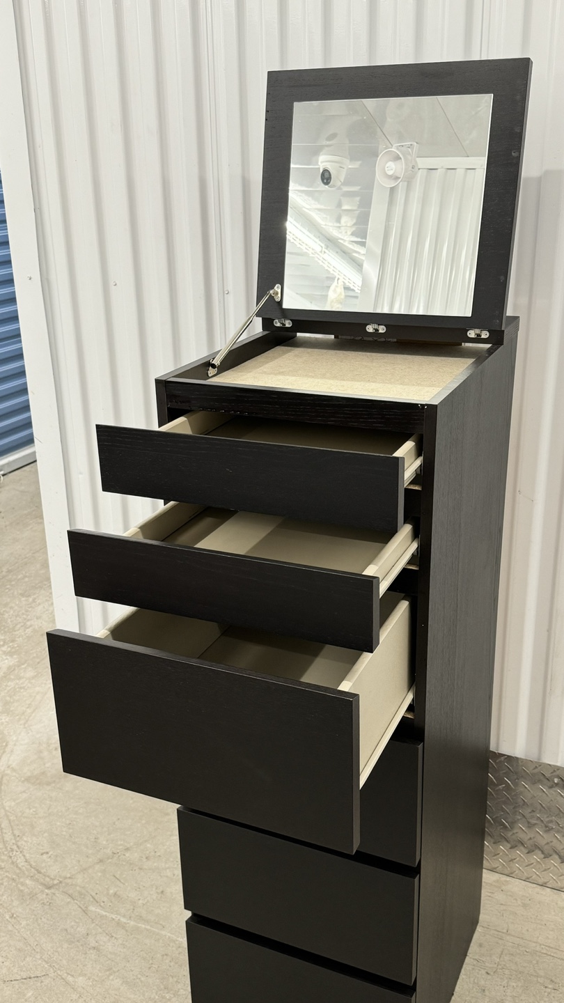 IKEA MALM Tall Dresser BALCK  6 Shelves. - photo 2