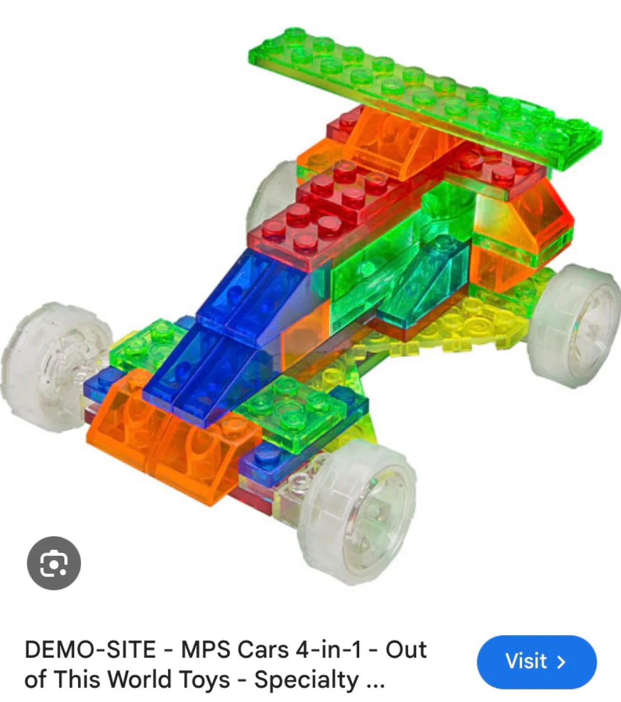 Laser Pegs Light It Up 4-in-1 Cars Building Set image indicator(5)