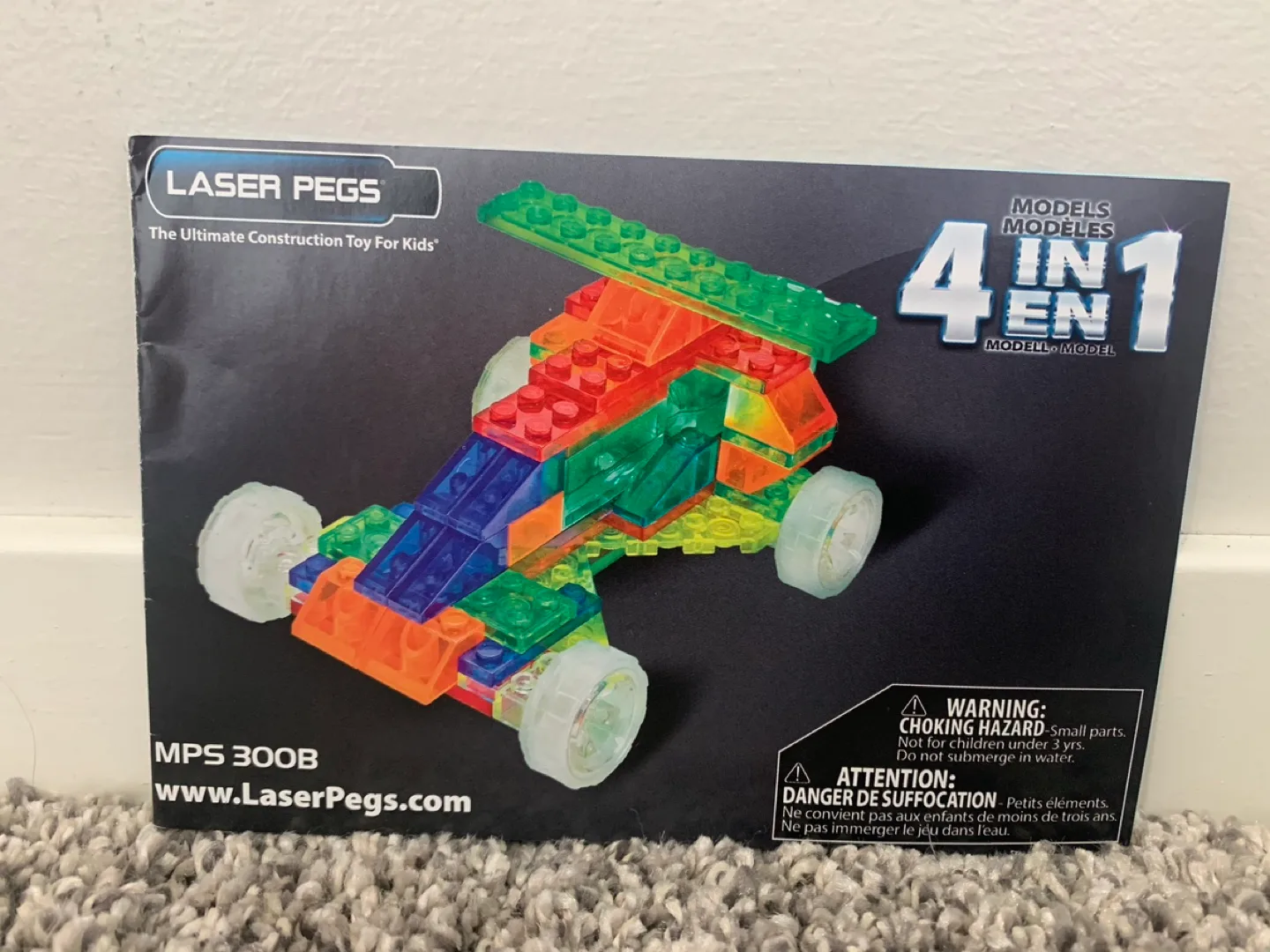 Laser Pegs Light It Up 4-in-1 Cars Building Set