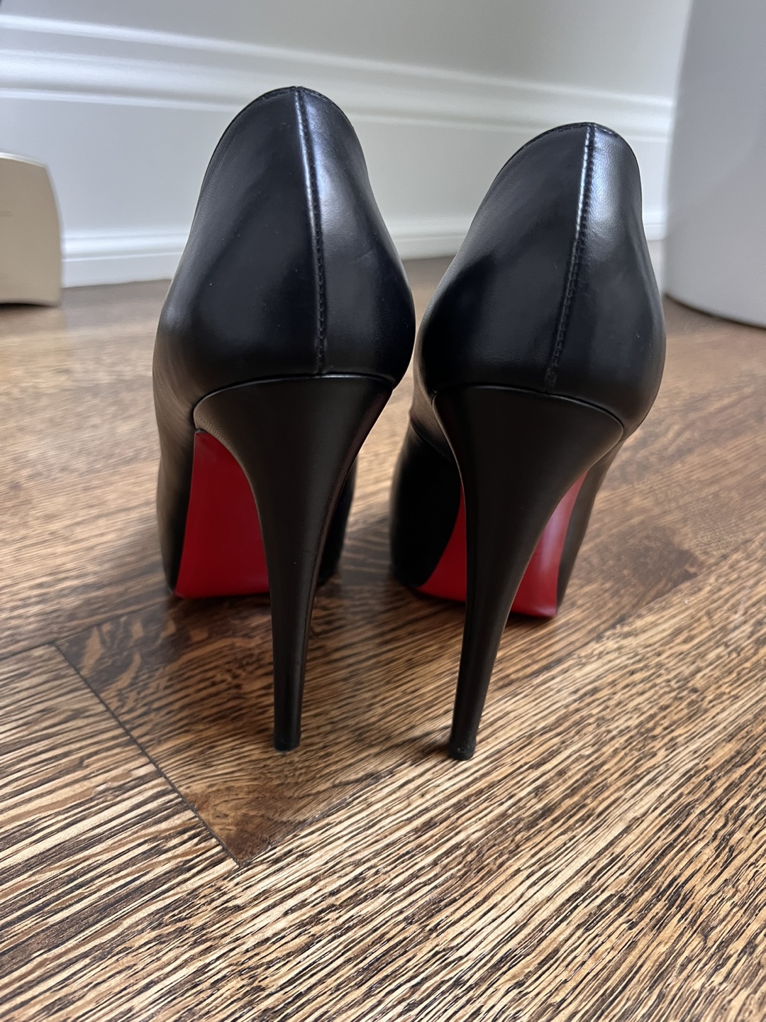 Christian Louboutin Black Peep Toe Heels - photo 2