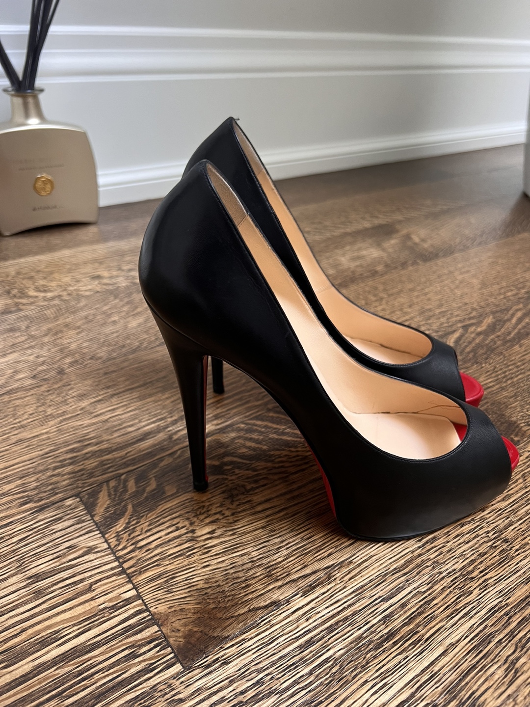 Christian Louboutin Black Peep Toe Heels - photo 5