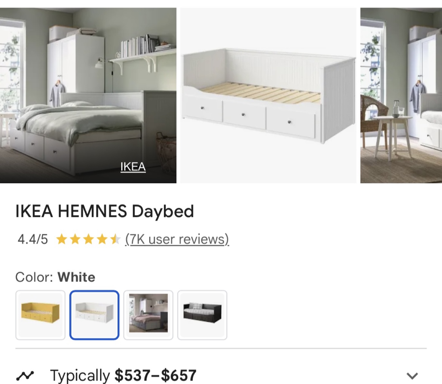 IKEA HEMNES Daybed with 3 Drawers