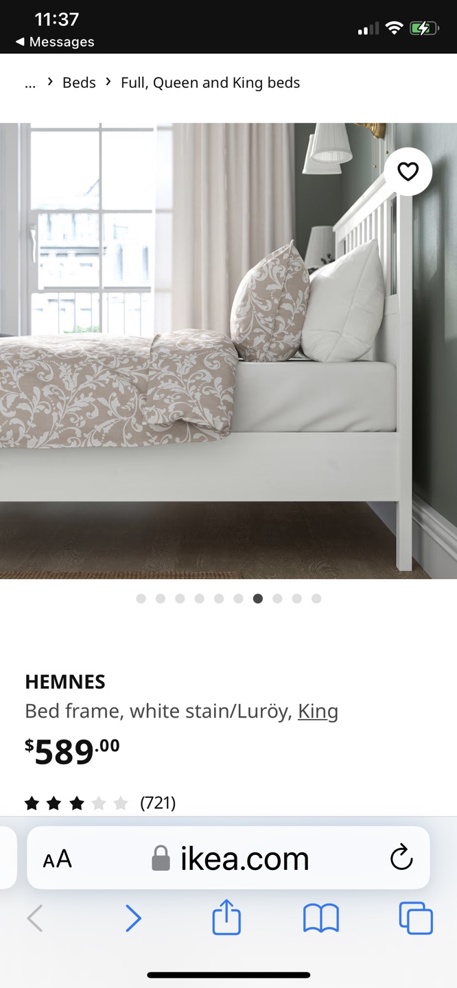 IKEA HEMNES King Size Bed Frame - photo 2