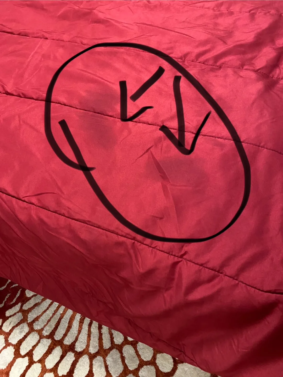 #THIRFTYPICKS—REVERSIBLE RED & BLACK COMFORTER image indicator(4)