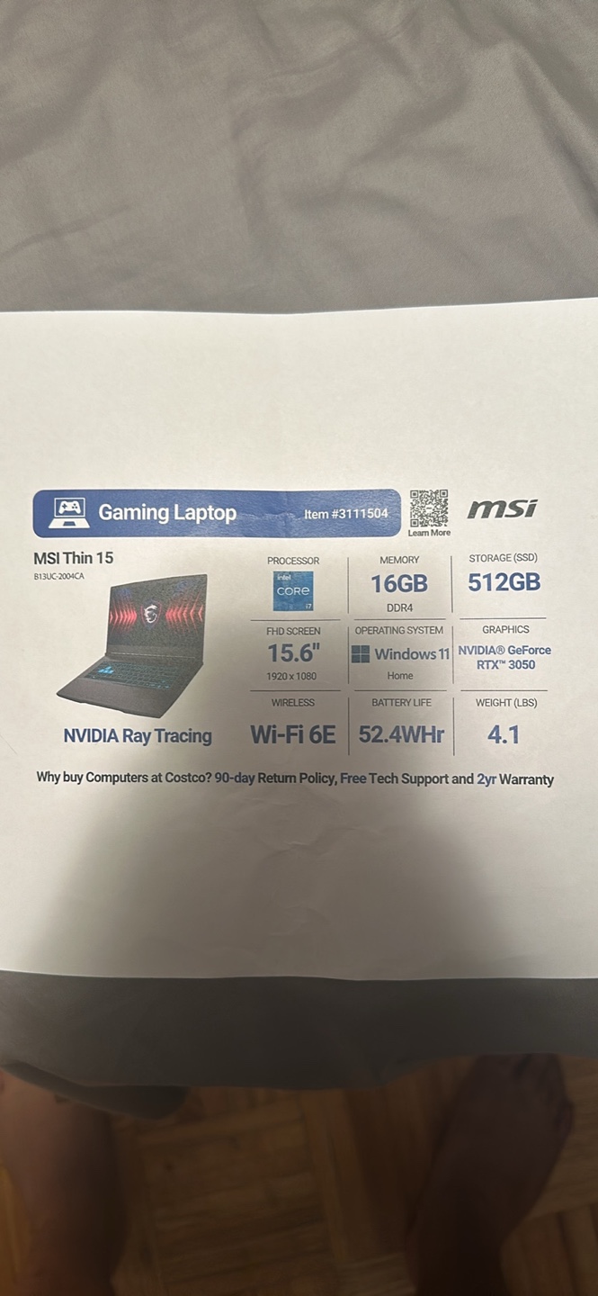 MSI Thin 15 Gaming Laptop - photo 2