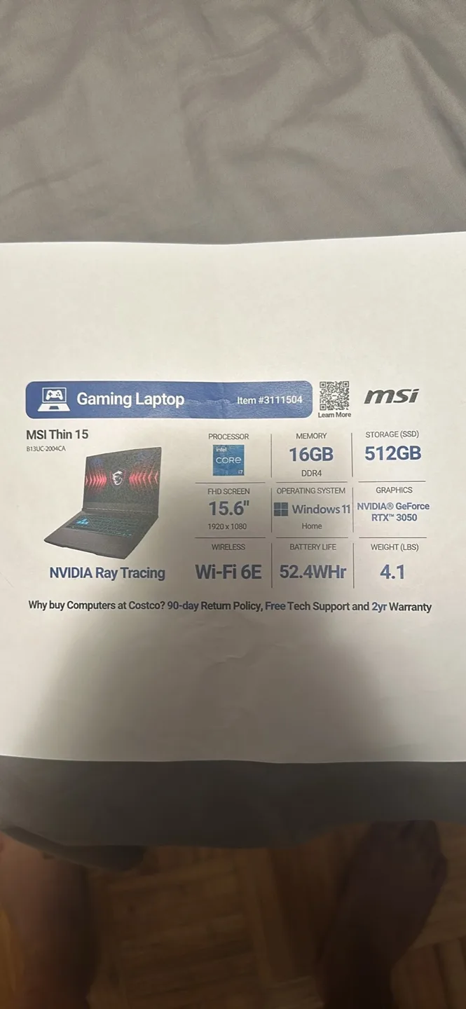 MSI Thin 15 Gaming Laptop image indicator(2)