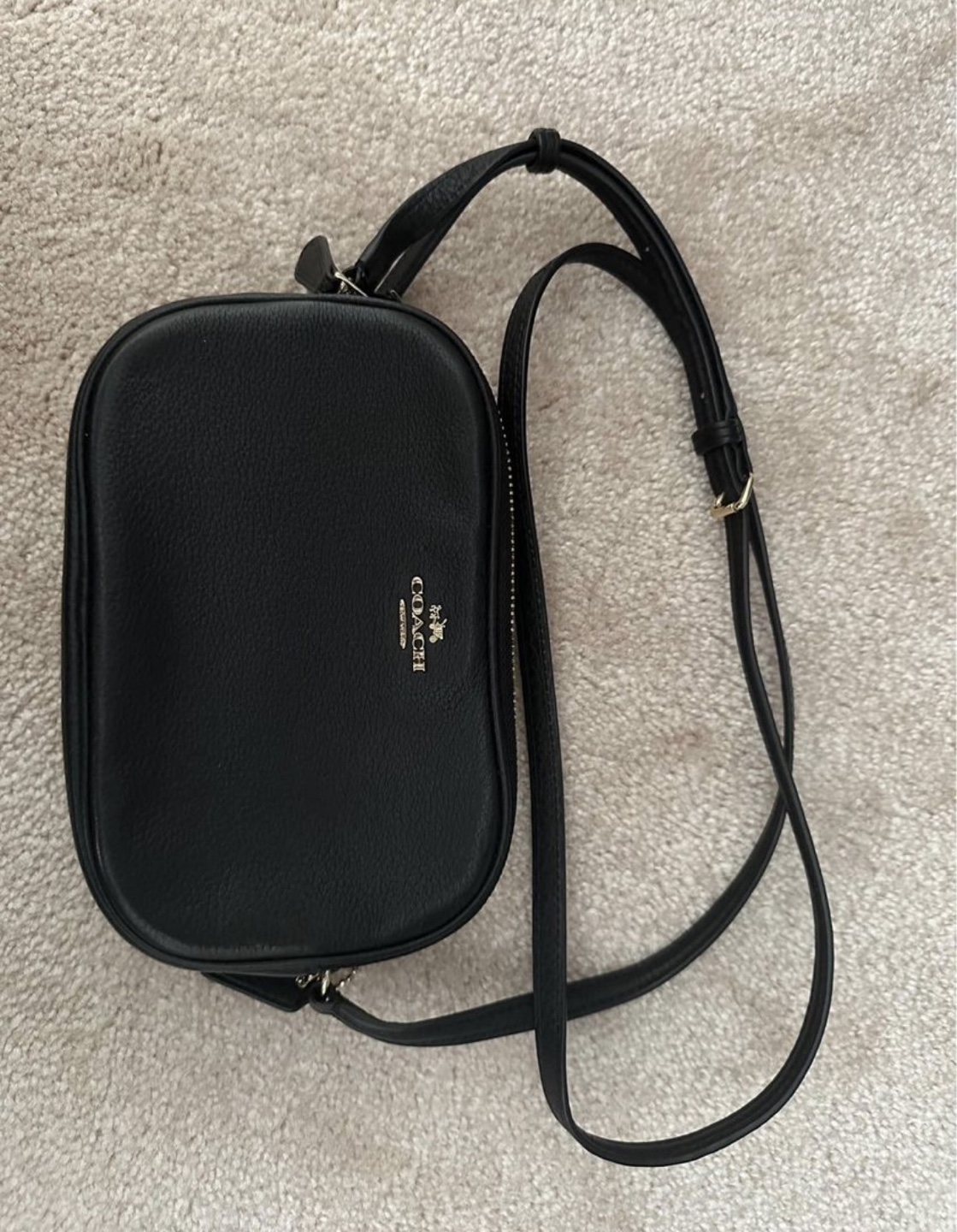 Coach Black Leather Crossbody Bag