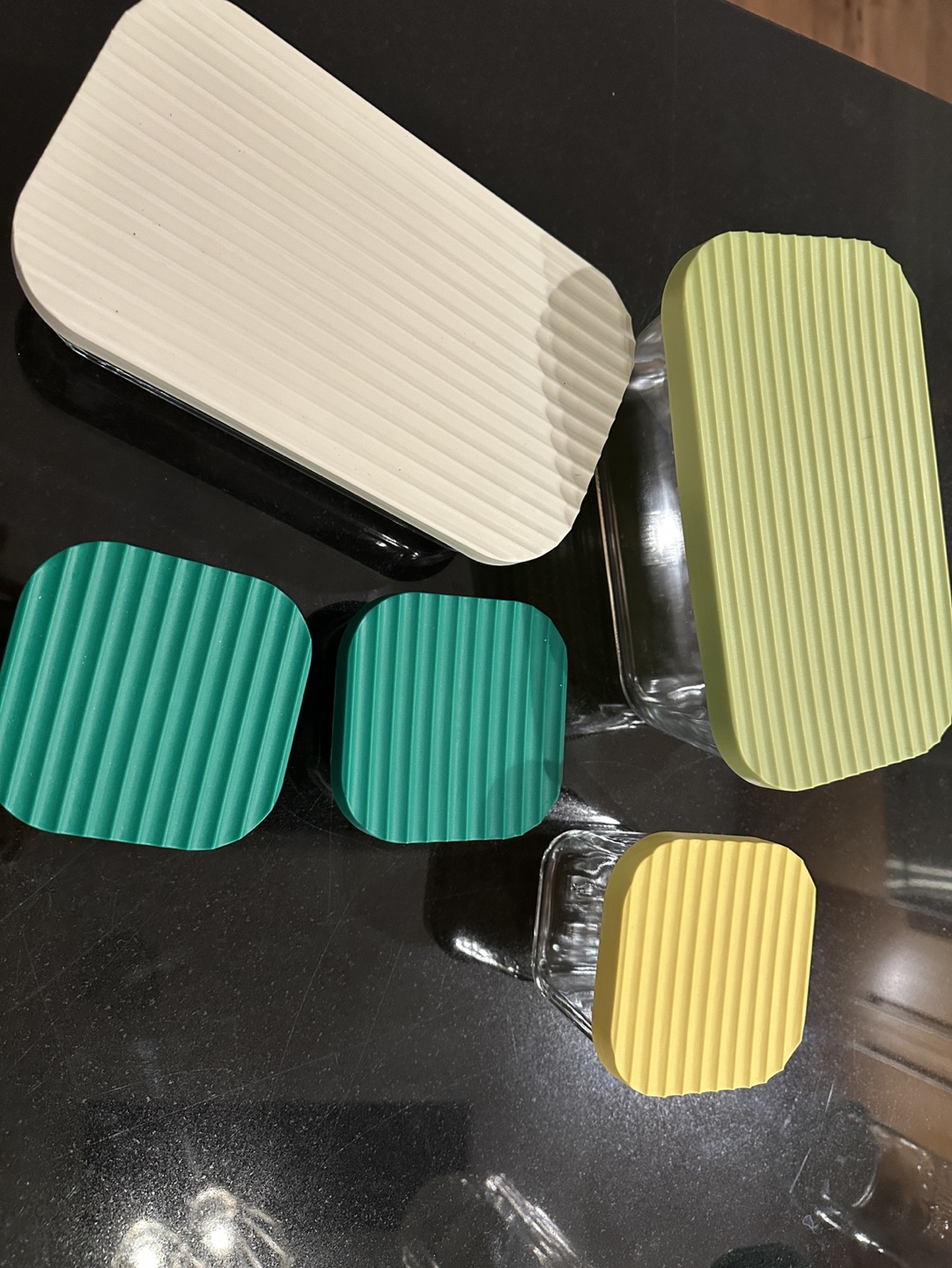 Set of glass Storage Containers with Lids - photo 3