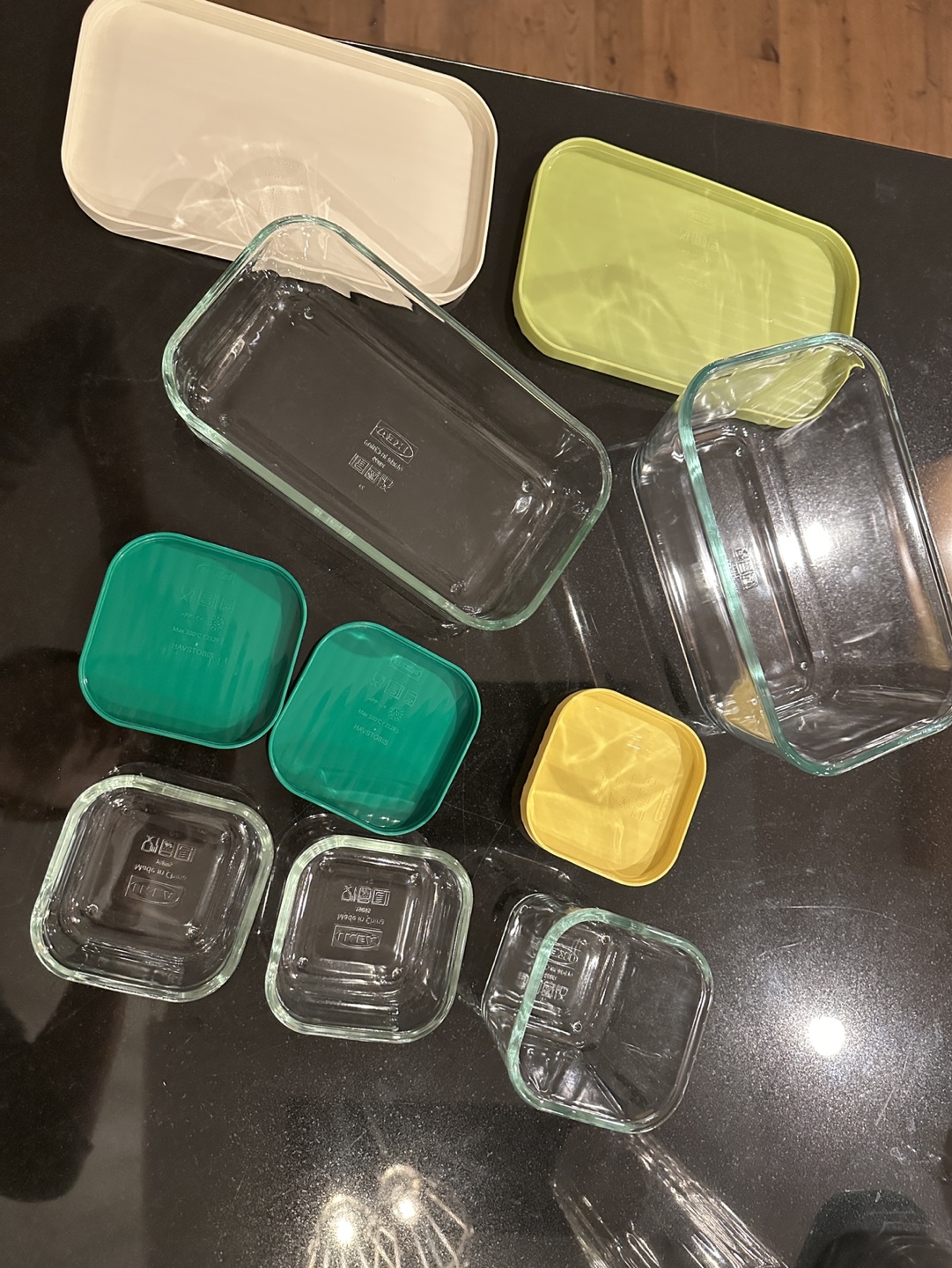 Set of glass Storage Containers with Lids - photo 2