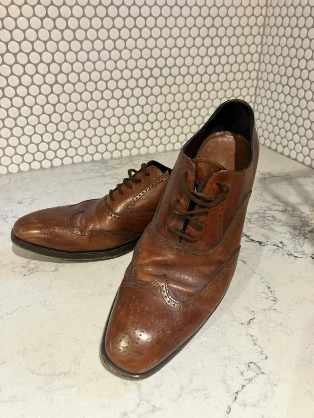 Prada Brown Leather Oxford Shoes image indicator(2)