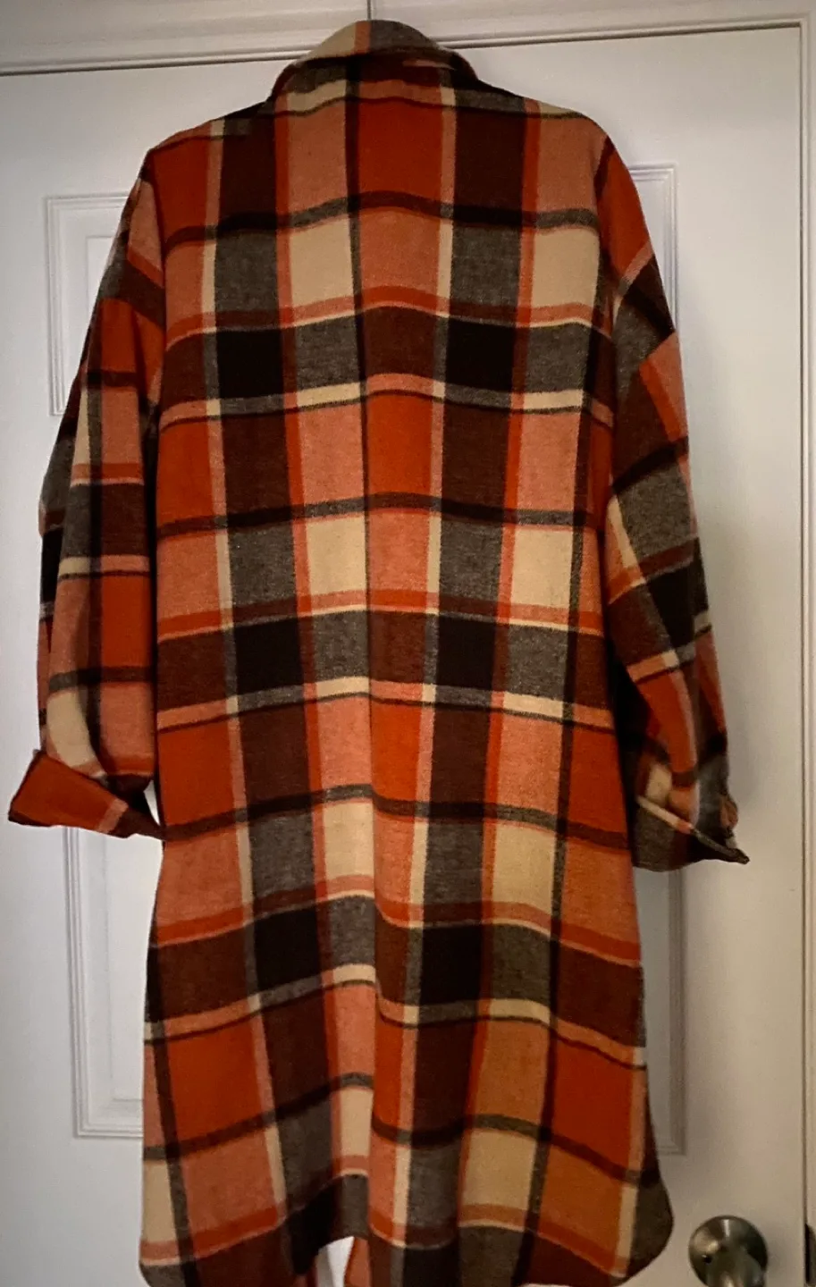 Long Sleeve Plaid Shirt Jacket image indicator(3)