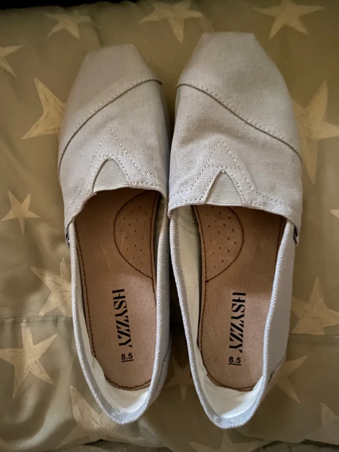 Size 8.5 Grey Canvas Slip-On Shoes thumbnail
