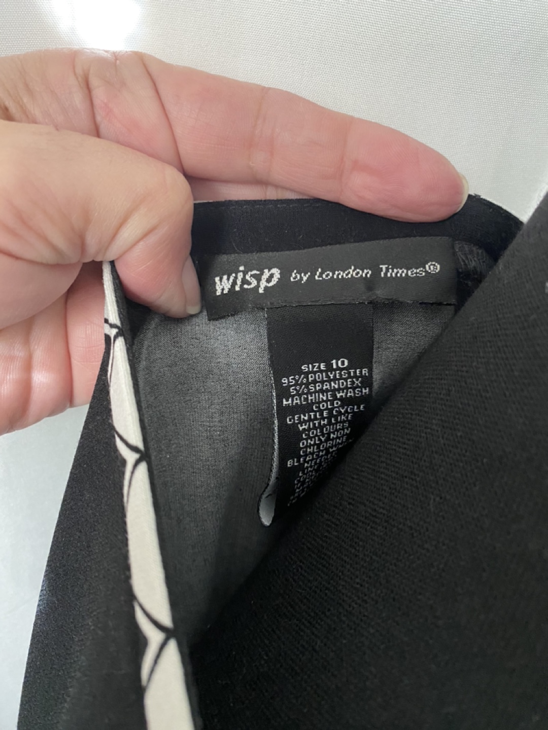 WISP by London Times Black and White Dress - photo 2