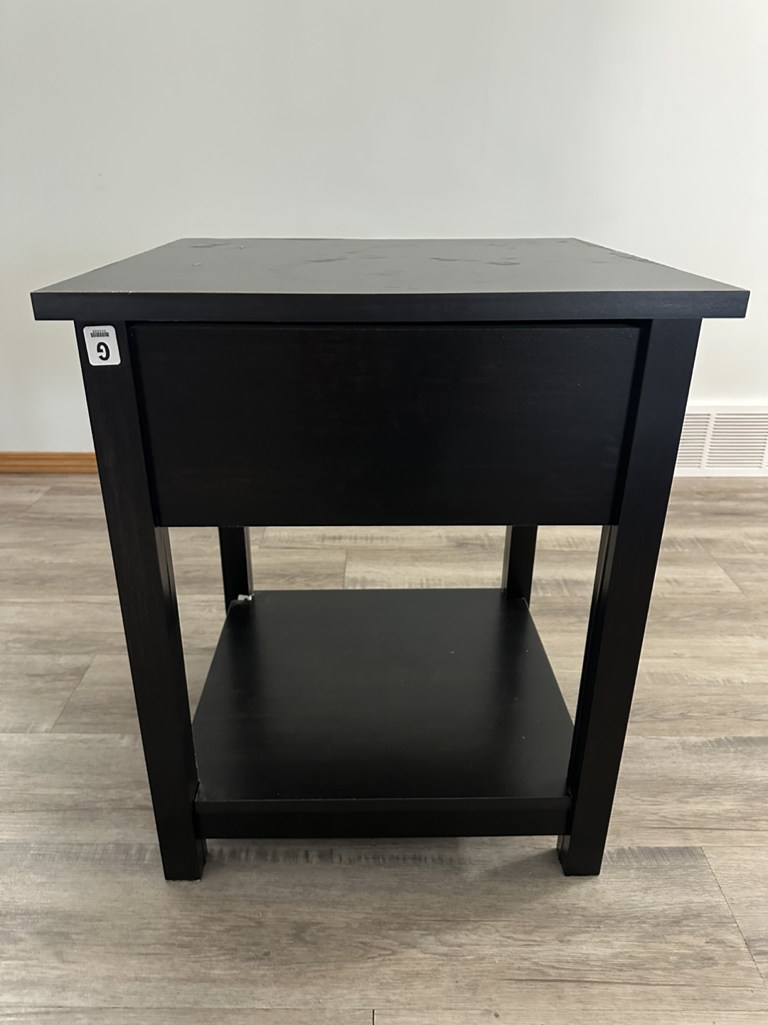 Black Nightstand with Drawer - photo 3