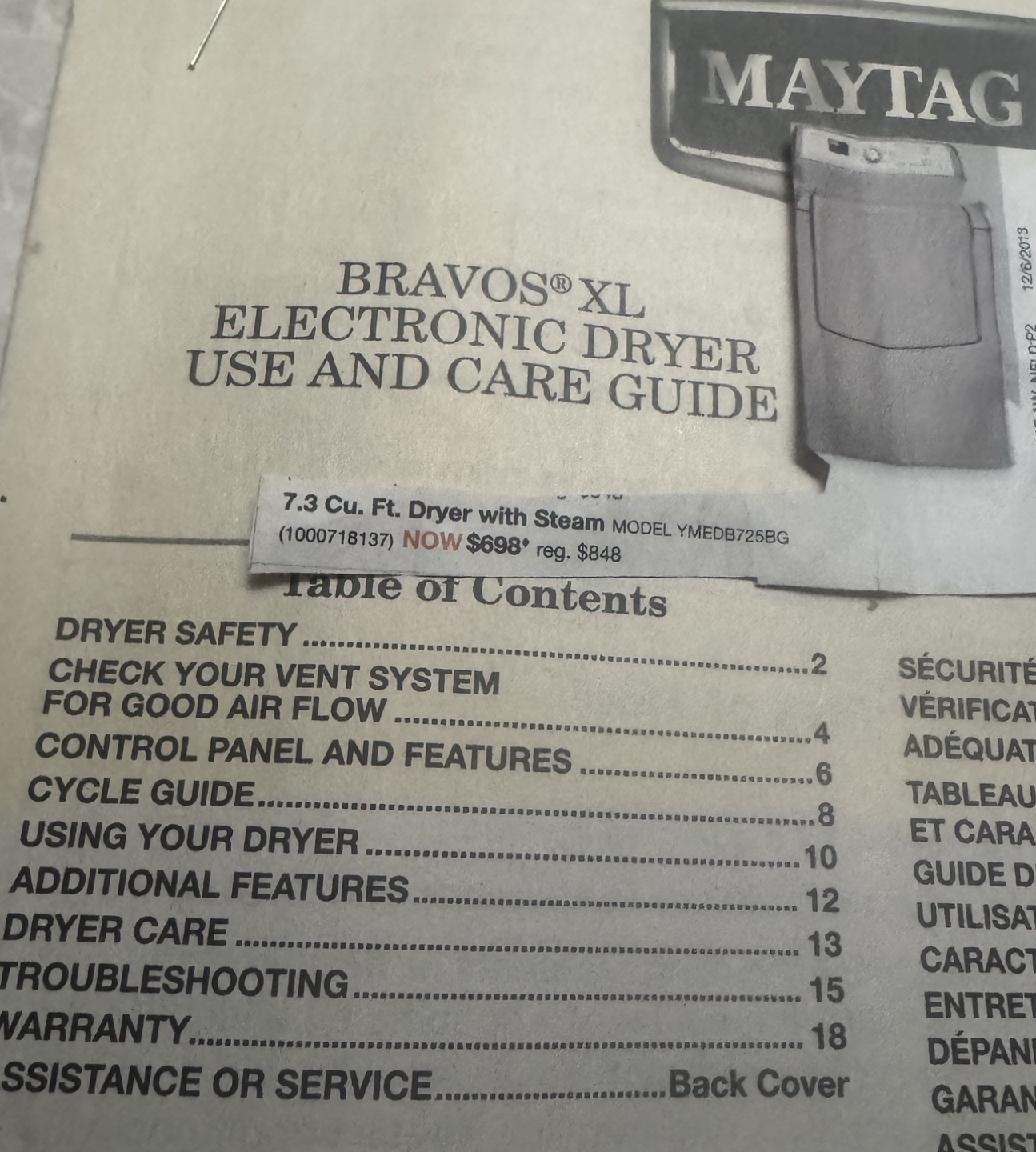 Maytag Bravos XL Electric Dryer - photo 2