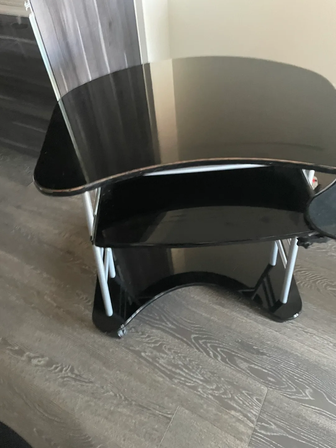 Black Computer Desk with Keyboard Tray image indicator(7)