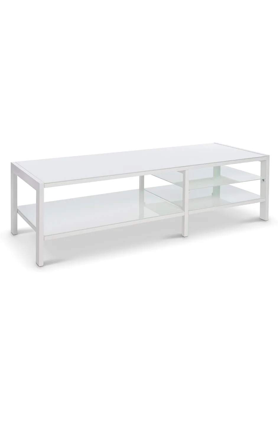 White Glass TV Stand thumbnail