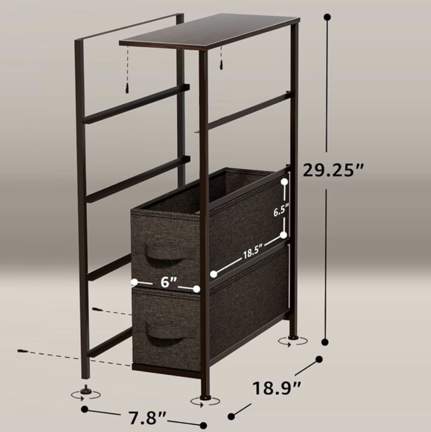 4-Drawer Fabric Storage Dresser Organizer with Steel Frame - photo 3