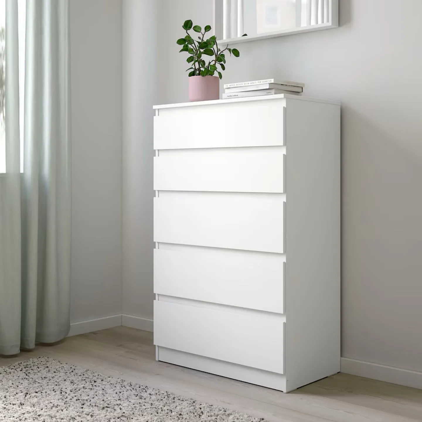 IKEA KULLEN 5 Drawer Chest White thumbnail