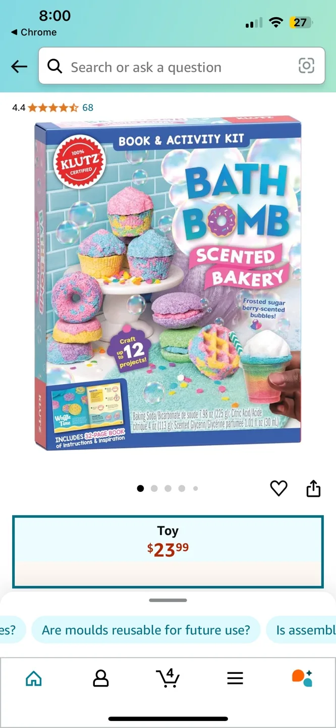 Bath Bomb DIY kit Scented Bakery Book + Kit thumbnail