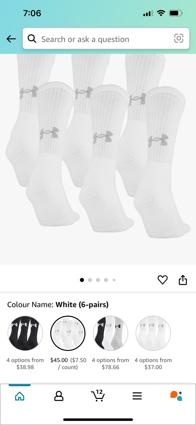 Under Armour Training Socks (6-Pack) - photo 5