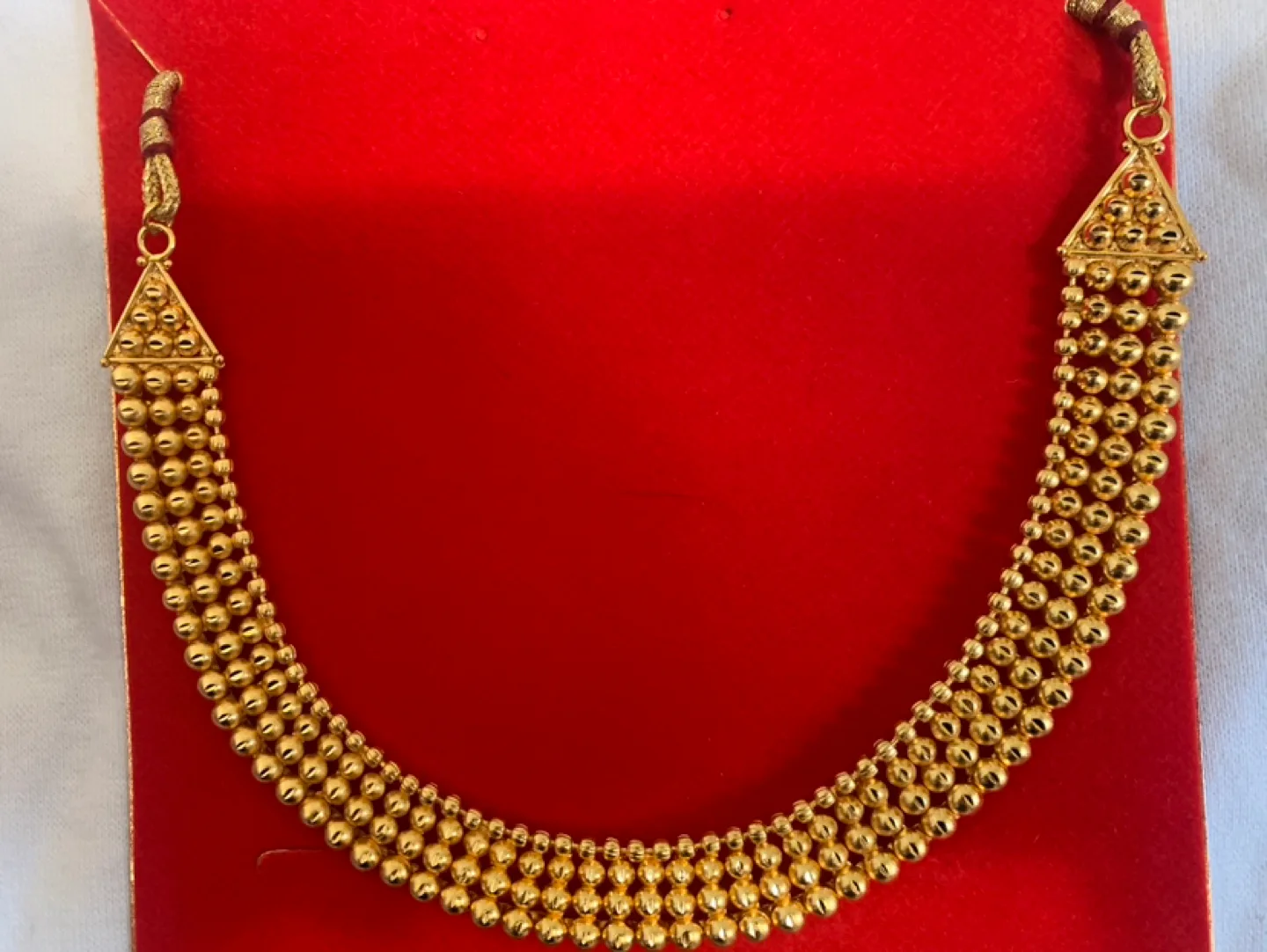 Gold Beaded Necklace thumbnail