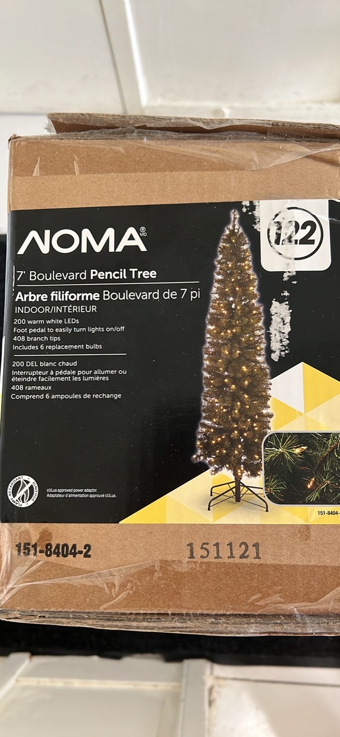 7' Noama Pencil Tree - Pre-lit with 200 Warm White Lights - photo 2