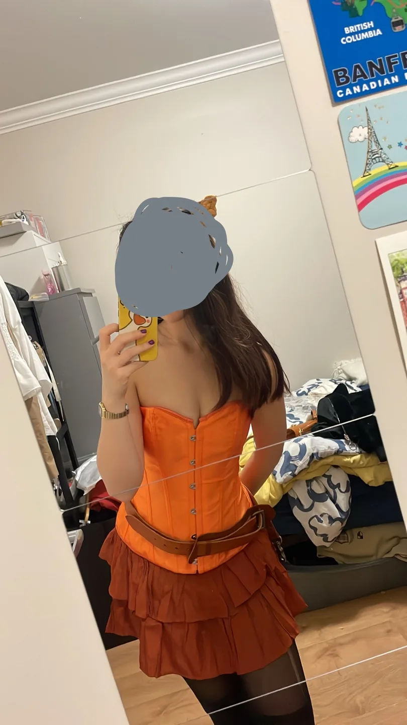 Orange Satin Corset image indicator(3)