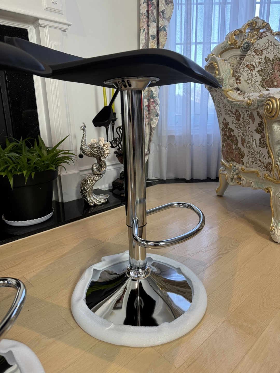 Set of 2 Black Bar Stools - photo 3