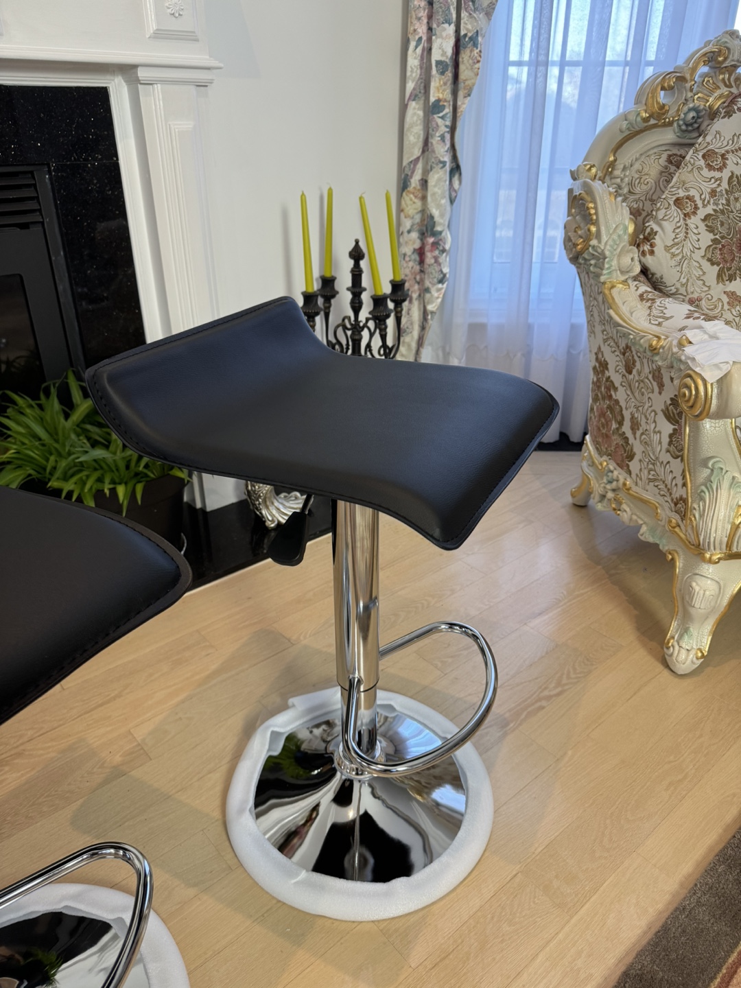 Set of 2 Black Bar Stools - photo 2
