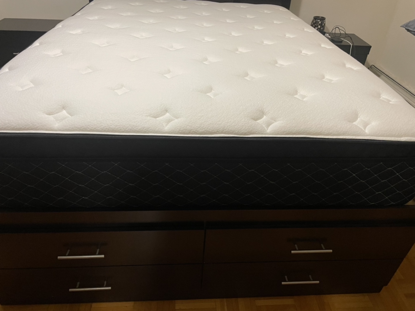 Queen Size Bed Frame with Headboard and Storage - photo 2
