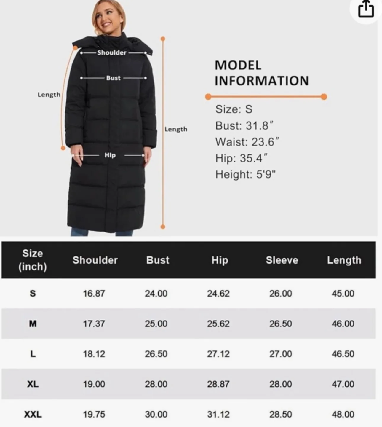 NEW. Women's Long Puffer Jacket detachable hood,,  XL image indicator(5)