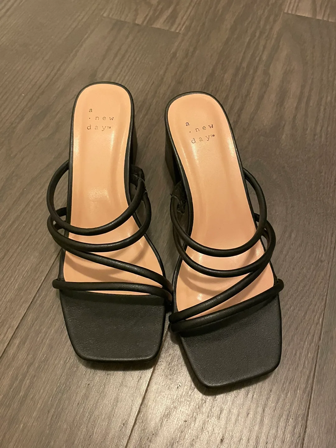 Black Strappy Heels size 6 thumbnail