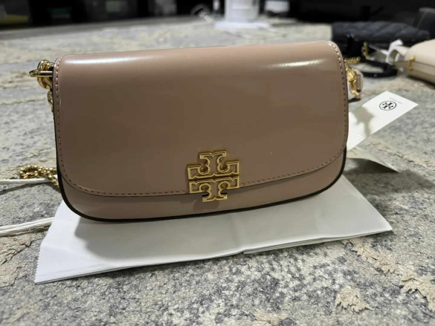 Tory Burch Britten Patent Convertible Crossbody Bag thumbnail