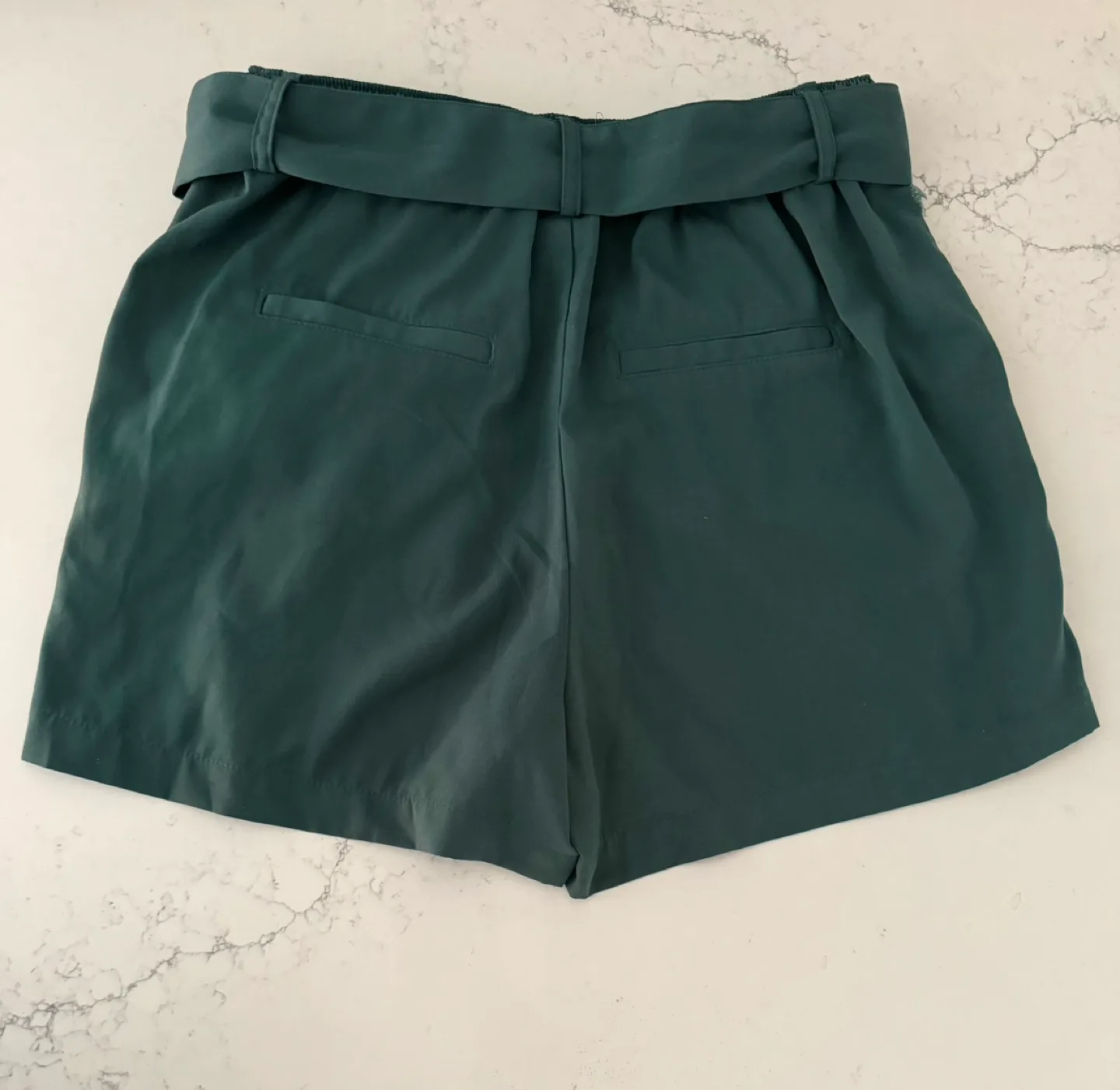 LIKE NEW Free People teal front tie shorts size small image indicator(2)
