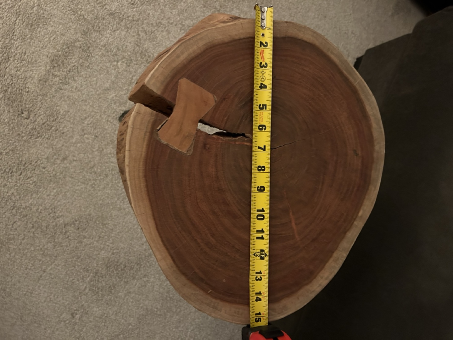 Solid wood-top side table - photo 5