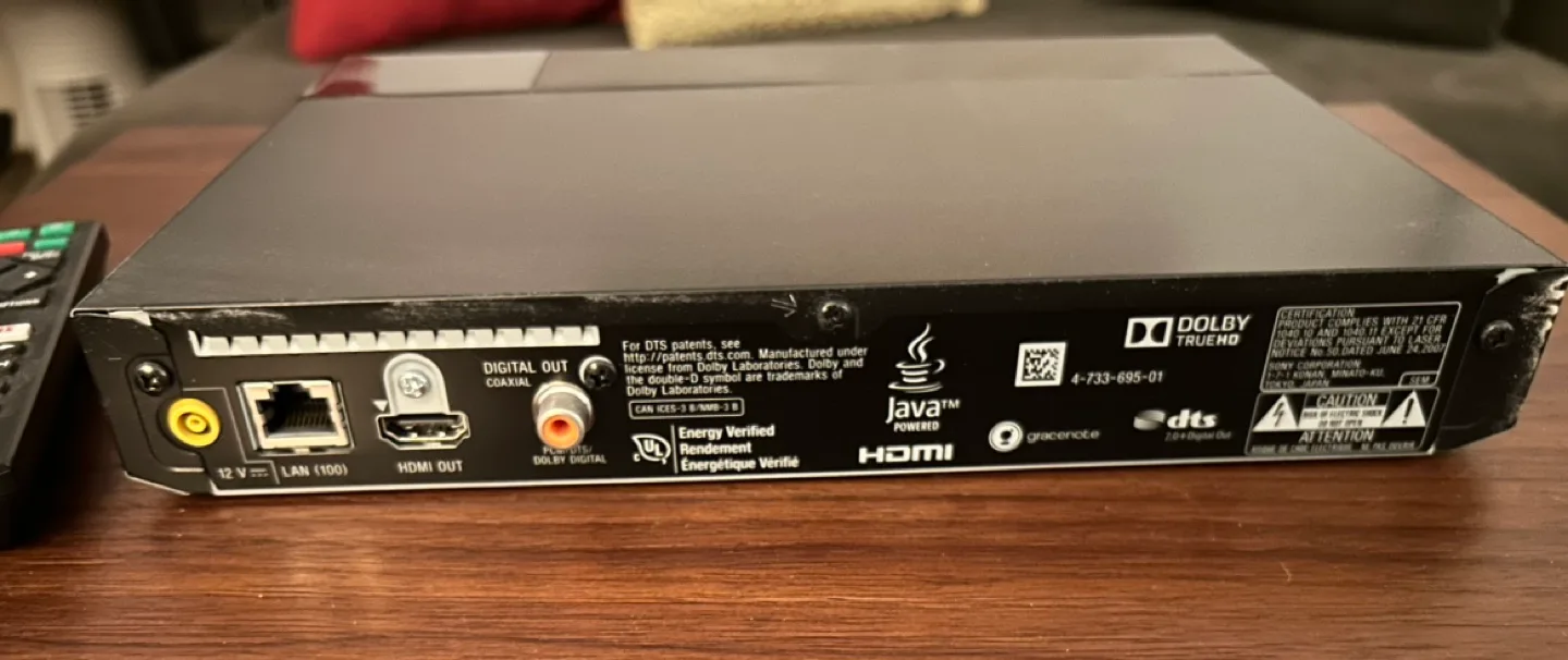 Sony DVD Player w Blue Ray/4KUHD/Bluetooth image indicator(3)