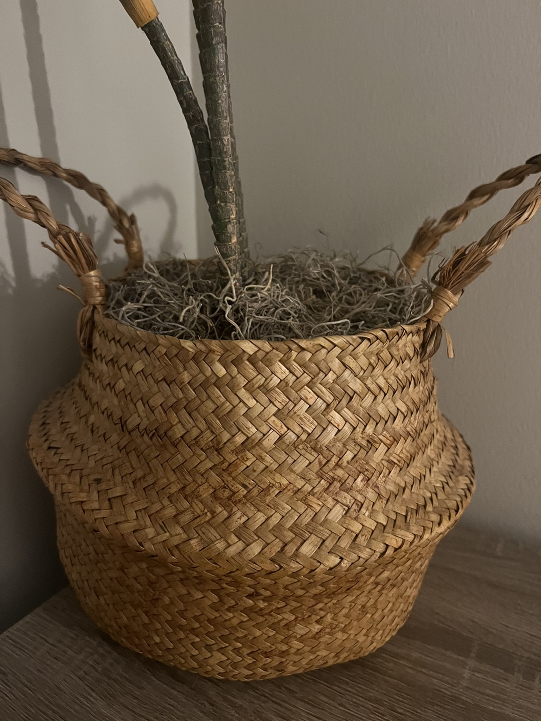 Artificial plant in woven basket - photo 2