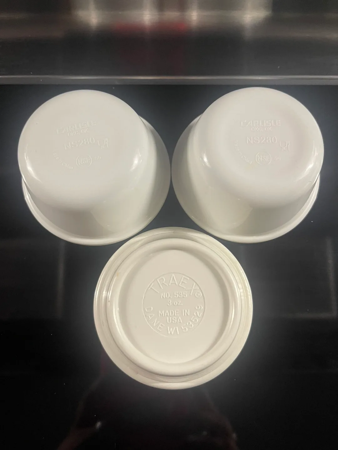 Set of 10 White Stoneware Mini Ramekins image indicator(4)