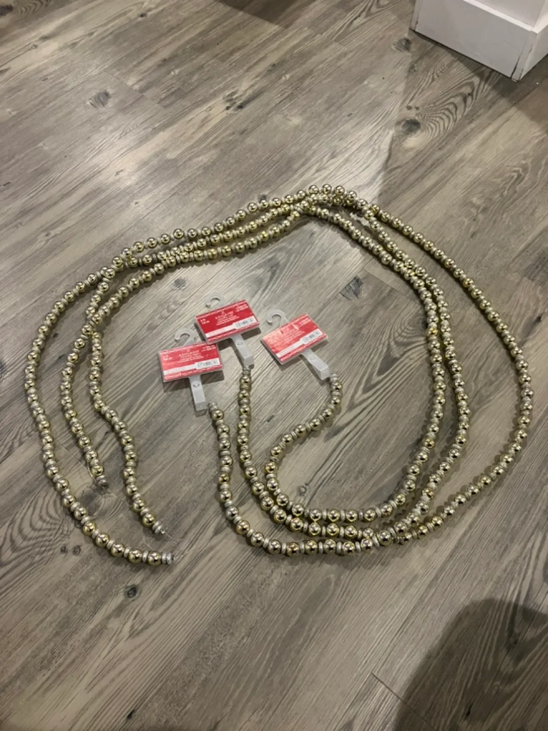 6 Ashland Garlands, 3 Gold Bead Strands + 3 Silver Bauble image indicator(3)