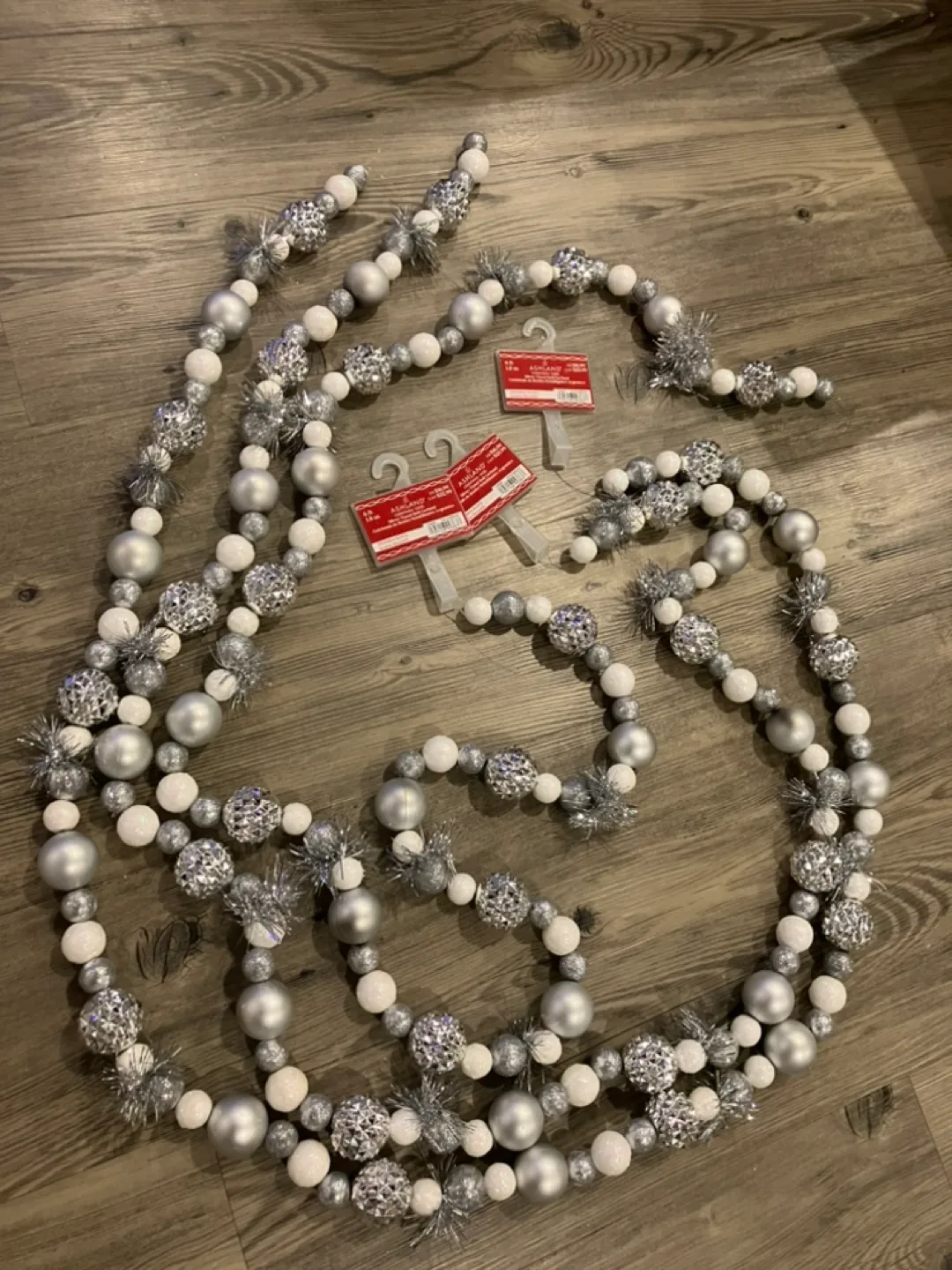 6 Ashland Garlands, 3 Gold Bead Strands + 3 Silver Bauble image indicator(6)