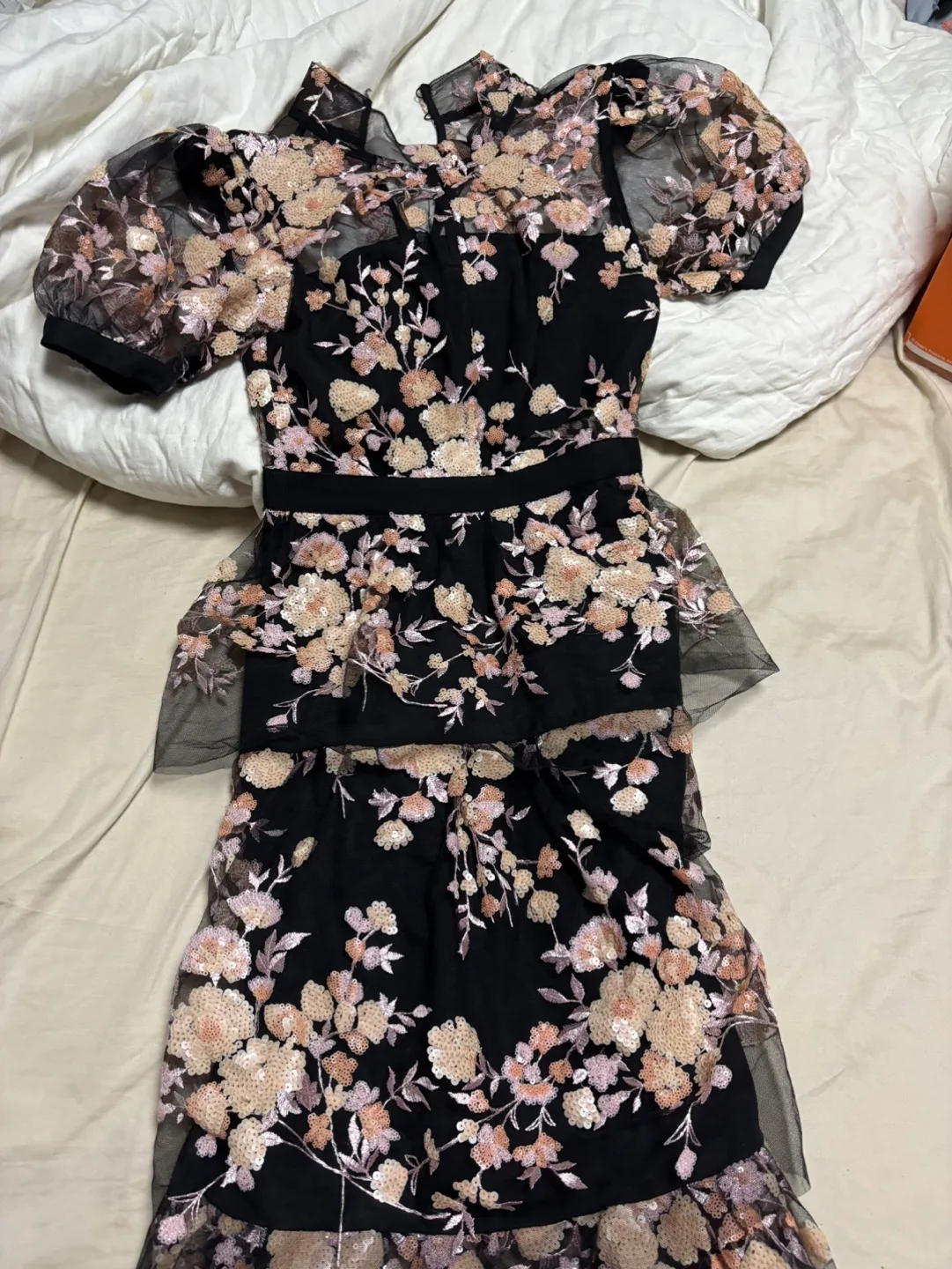 Self Portrait Floral Embroidered Dress image indicator(2)