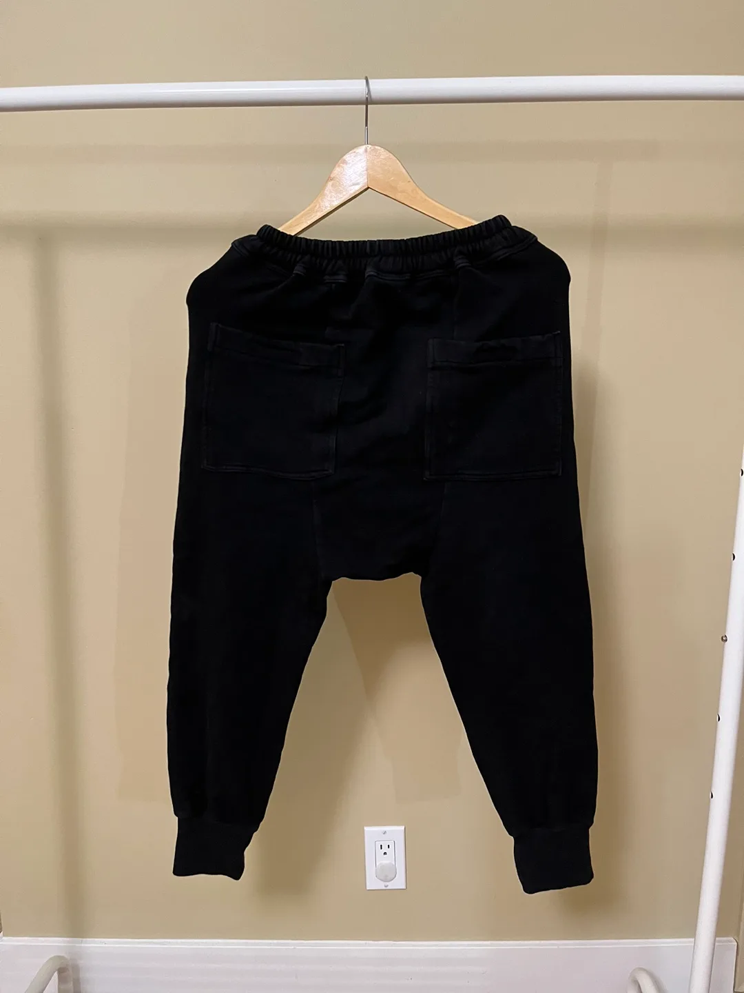 Black Drop Crotch Sweatpants image indicator(2)
