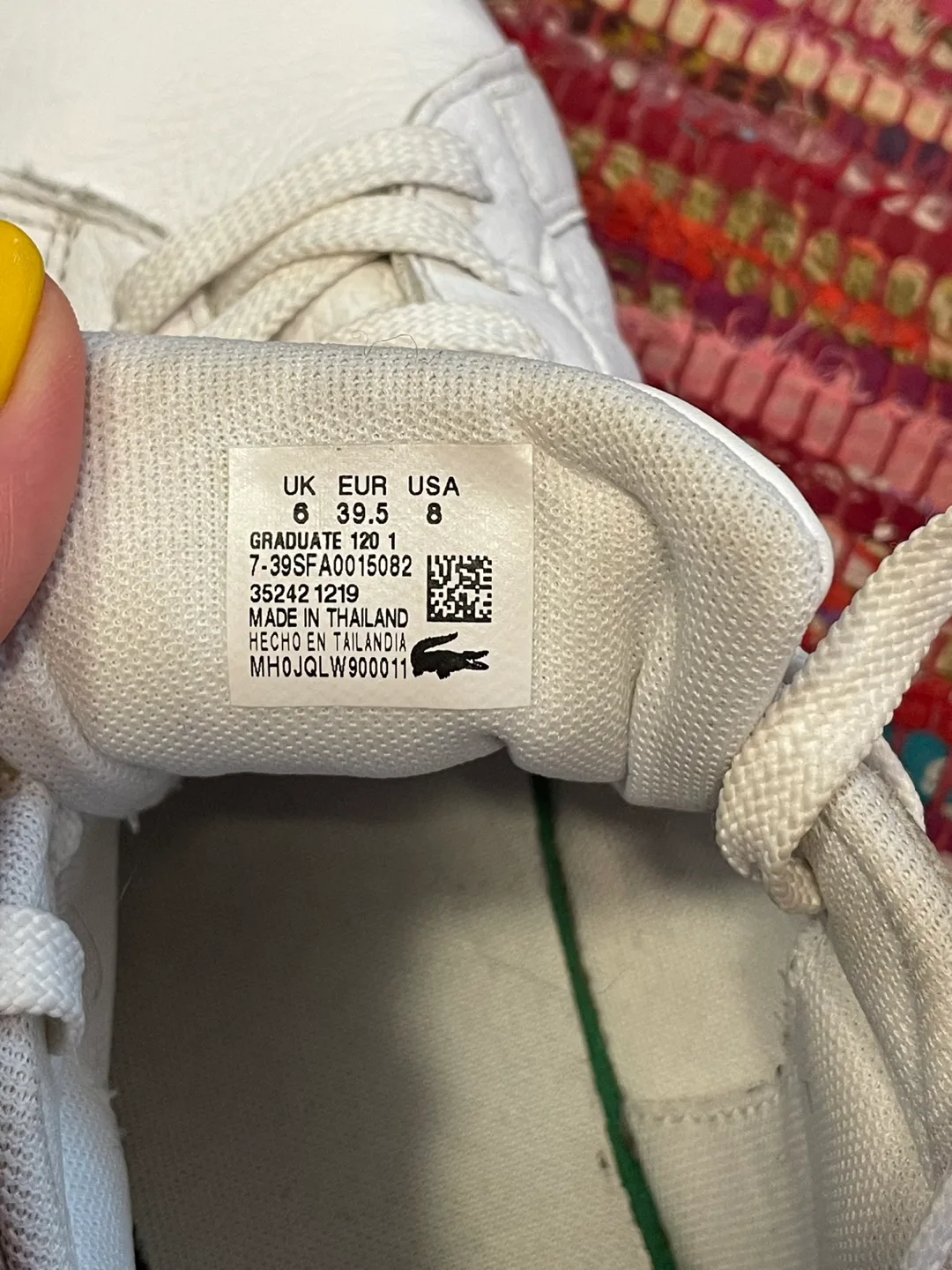 Lacoste Women's White Sneakers Size 8 image indicator(5)