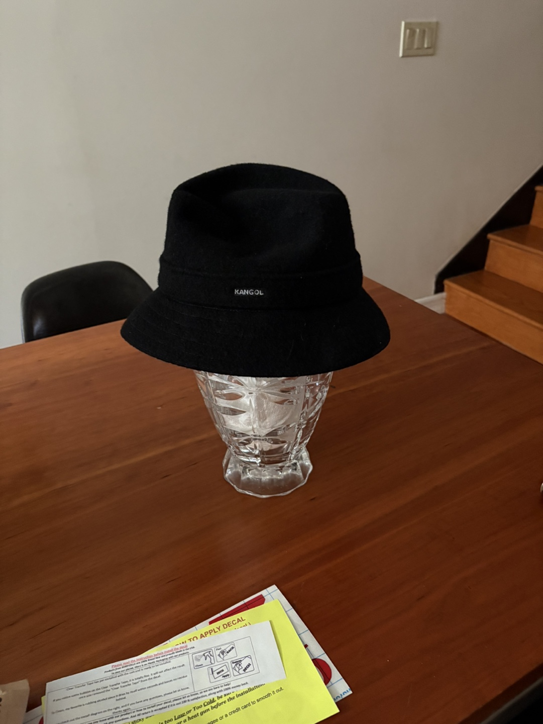 Kangol Black Bucket Hat