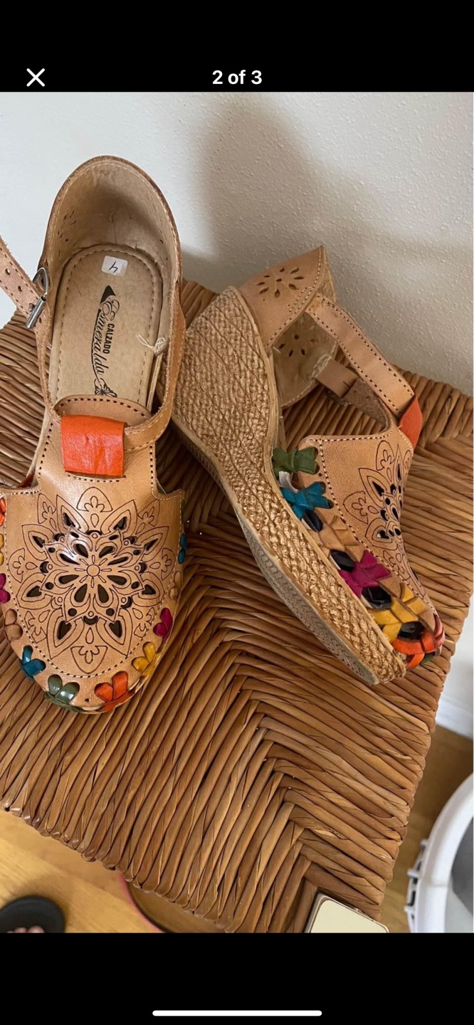 Handcrafted Leather Wedge Sandals - photo 2
