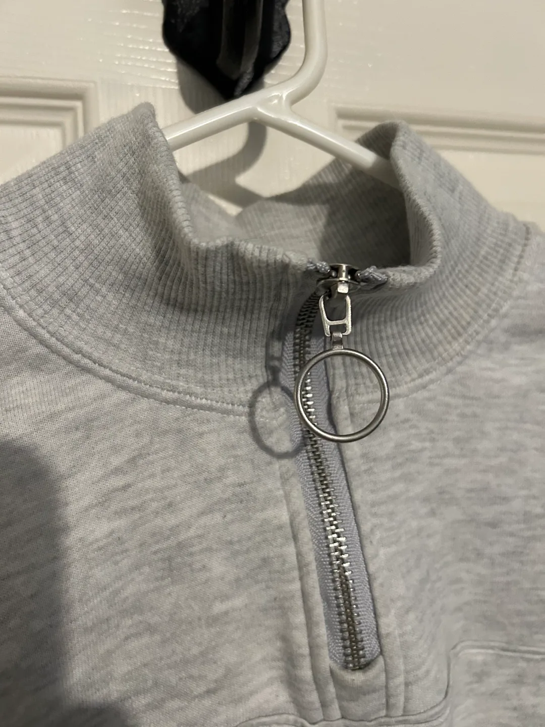 Garage Grey Crop Quarter Zip Sweatshirt image indicator(2)