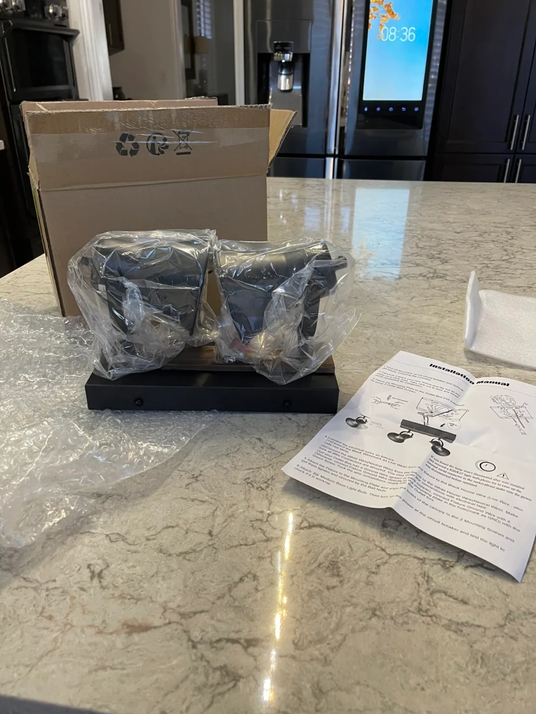 NEW! Black and Wood 2 Light Track Lighting Fixture image indicator(10)